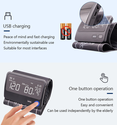 IP21 de elektronische Stijl van het de Verslagenwapen van Huis Medische Bloeddrukmeters 2*60