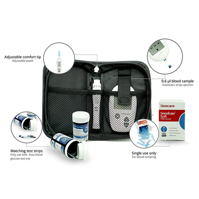 De het Huisglucose van de knoopbatterij 10S controleert Draagbaar Sugar Level Tester 20 aan 600mg/DL