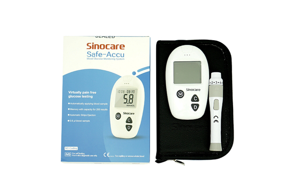 8 tweede LCD Digitale Vertoningsbloedglucosemeter met Stroken en Remoceable-Batterij