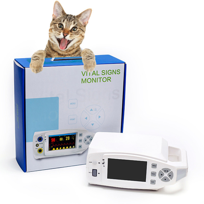 10 aan van de de Tekensmonitor van 300mmHg Cat Dog Multi Parameter Vital Handbediende Draagbaar
